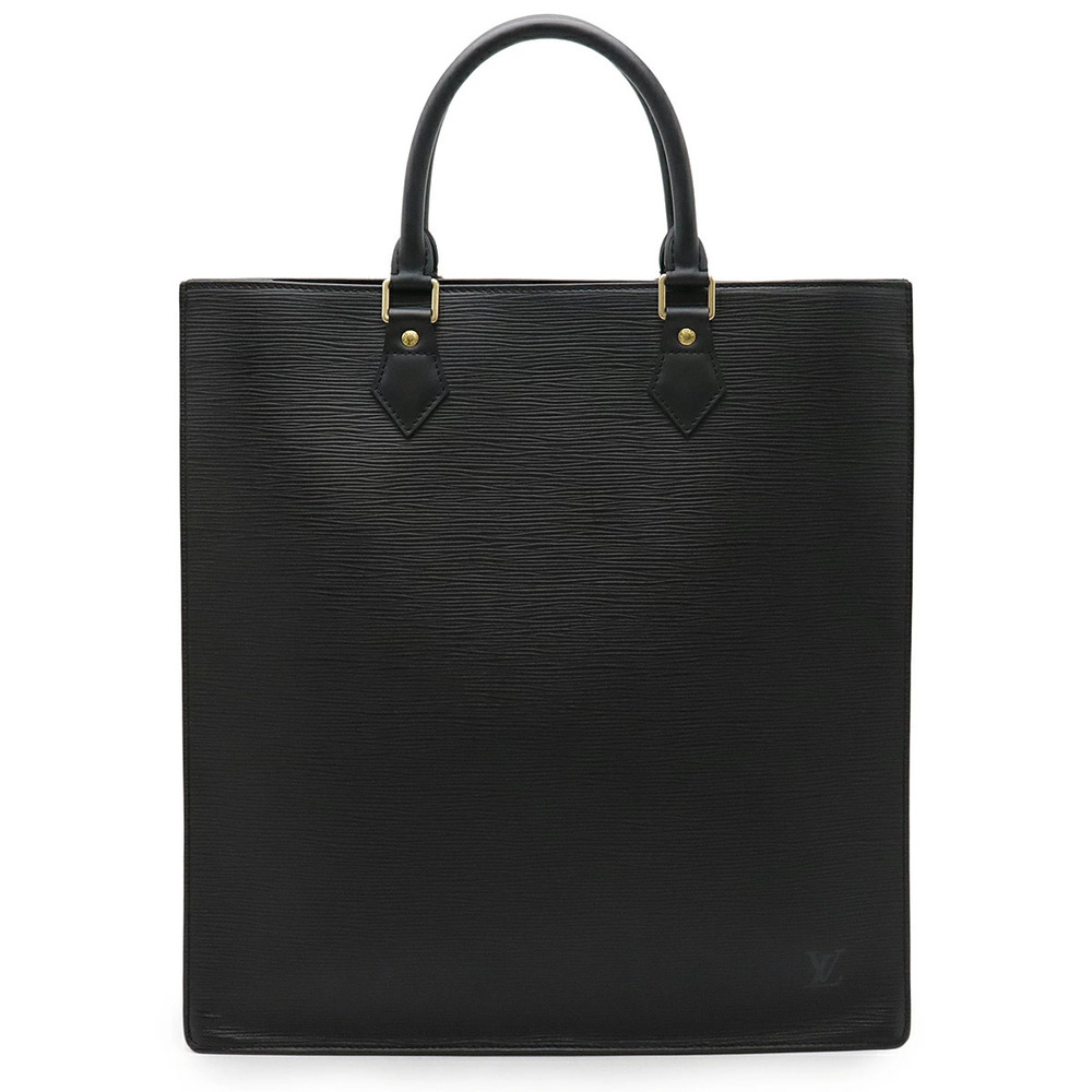 LOUIS VUITTON Epi Sac Plat Tote Bag Handbag Business Square Noir Black